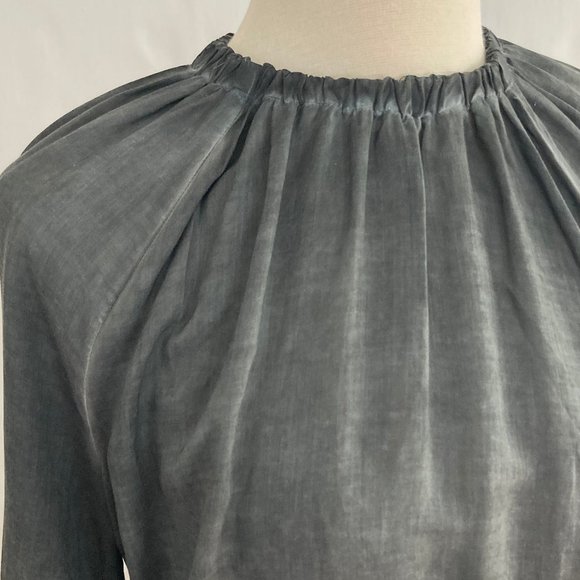 NWT★: BELLA DAHL Raglan Sleeve Elastic Waist Top, Smoke, XS - Picture 5 of 12